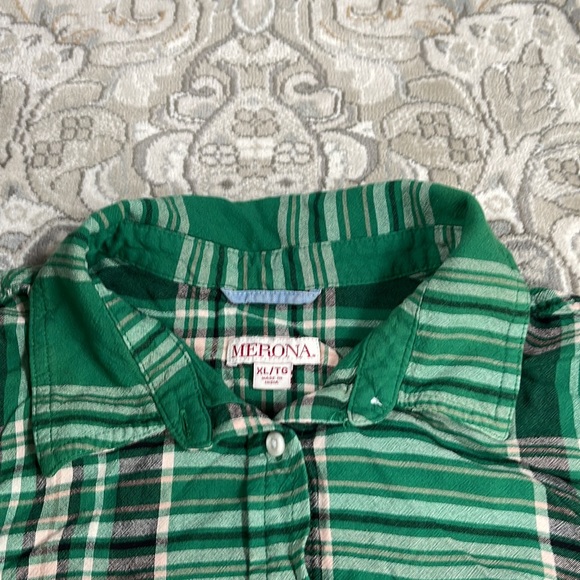 MERONA Green flannel for Women Size XL - Picture 5 of 6
